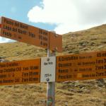 Wandertafel auf der Alpe Torta