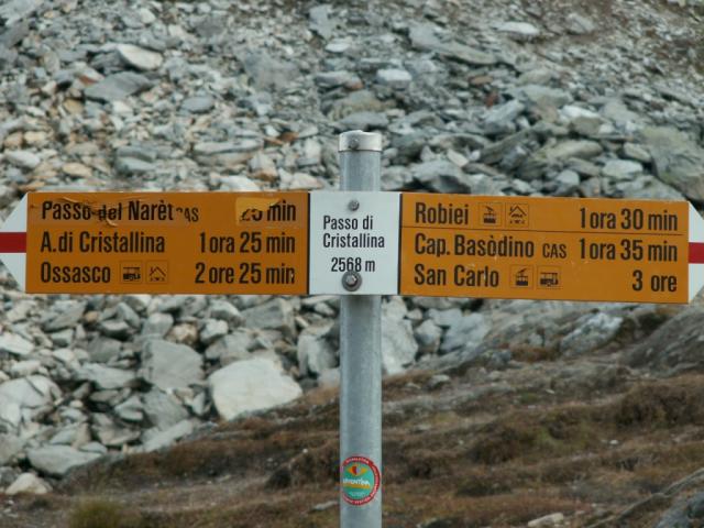 Passo di Cristallina 2568 m.ü.M.