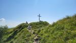 wir stehen auf dem Latschenkopf 1712 m.ü.M. der höchste Punkt der heutigen Etappe