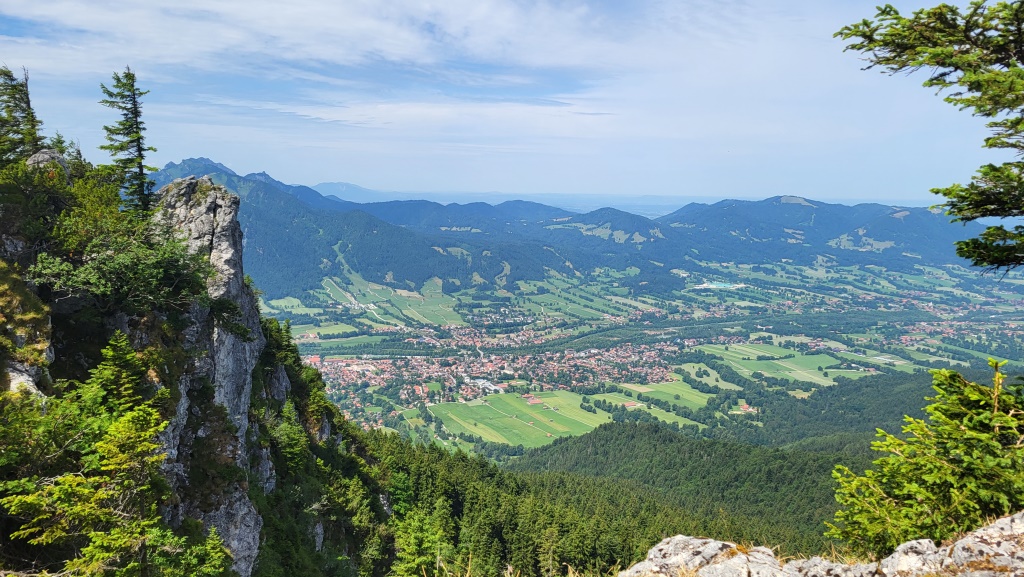 wir überschauen das Isartal mit Lenggries