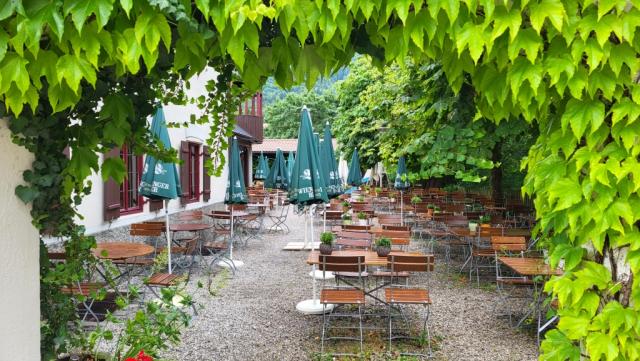 der schöne Biergarten ist heute keine gute Wahl, zu nass und zu kalt