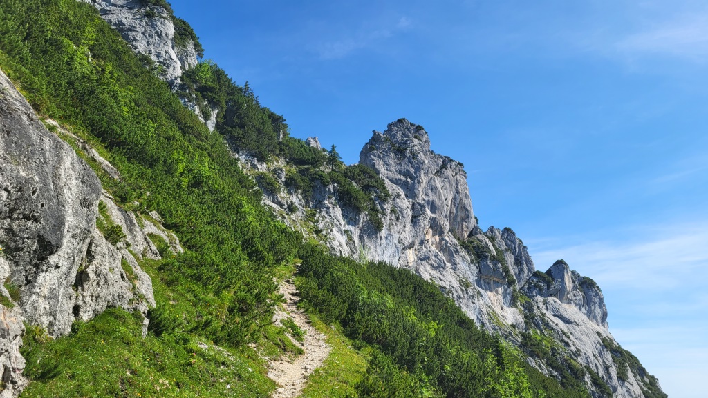 Blick zurück zur Scharte die wir vor kurzem verlassen haben