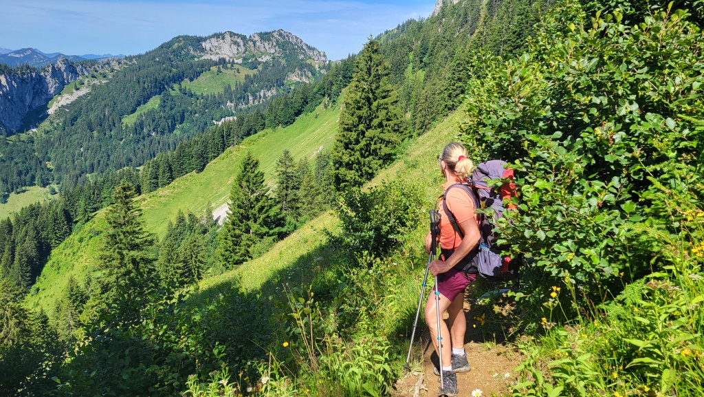 unterhalb vom Hochalpenkopf können wir sehr gut...