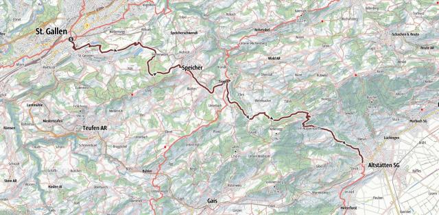 21 km - 720m Aufstieg - 930m Abstieg - max. Höhe 1089 m.ü.M. - min. Höhe 466 m.ü.M. - 6 Std.