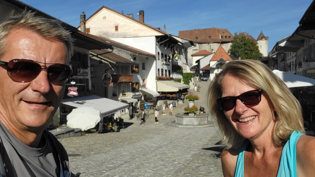 Erinnerungsfoto aufgenommen in Gruyères