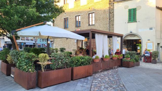 im Ortszentrum von Montevarchi das sehr gute Nachtessen genossen