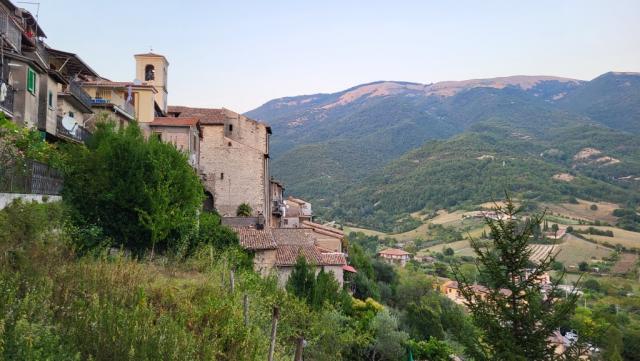 was für eine Aussicht während dem Nachtessen