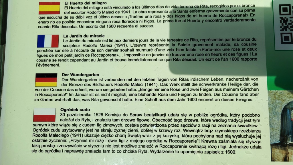 Infotafel zum Wundergarten