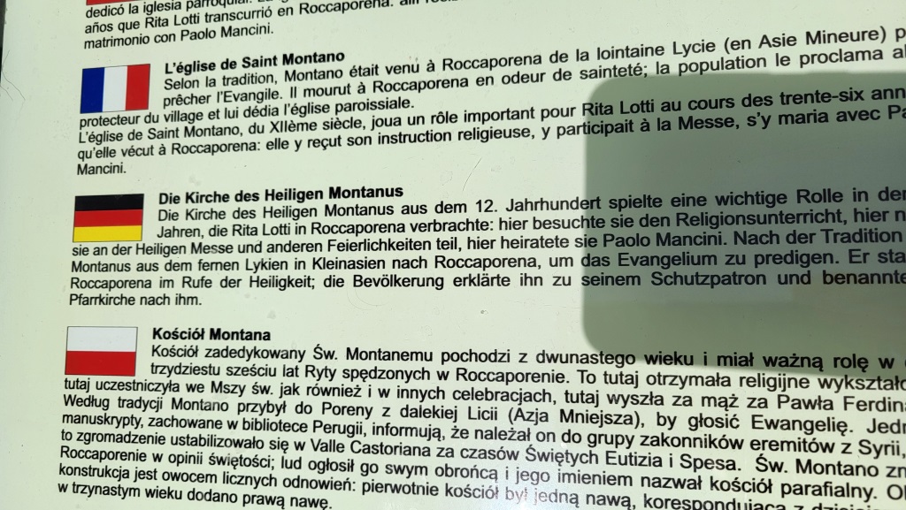 Infotafel zur Kirche des hl. Montanus