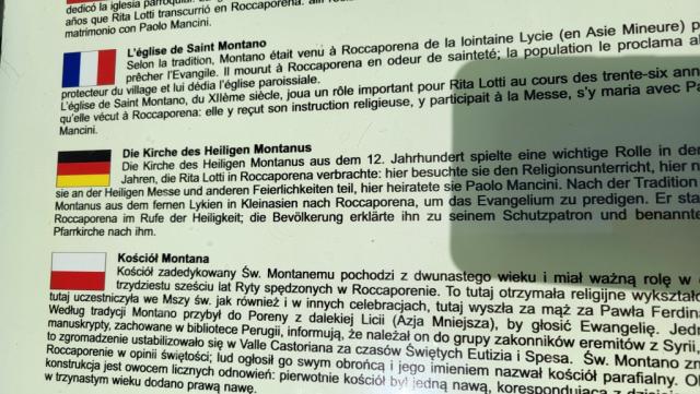 Infotafel zur Kirche des hl. Montanus