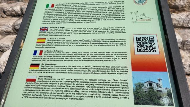 Infotafel zum Gebetsfelsen