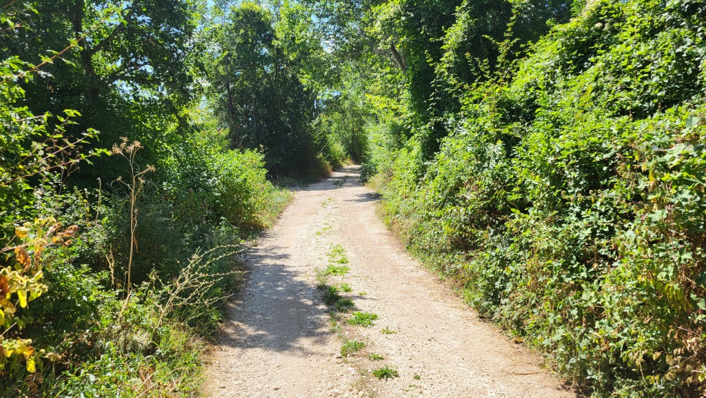 über eine Kiesstrasse geht es Richtung Capanne die Roccaporena