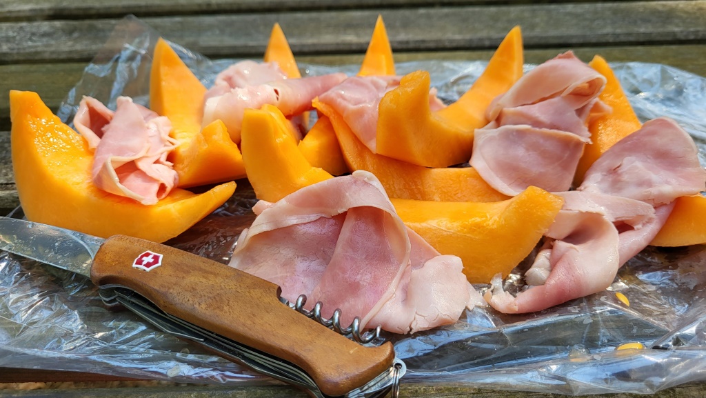 Schinken und Melone genau das richtige