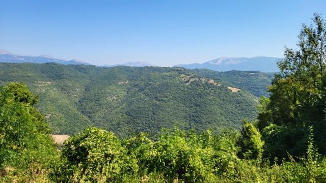 der hier verlaufende langgestreckte und waldreiche Höhenzug ist Teil der Sabiner Berge
