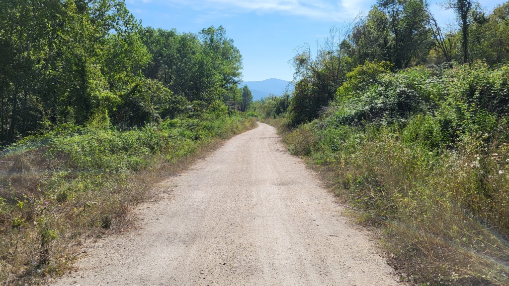 über breite Kieswege, sogenannte strade bianche, geht es zügig vorwärts