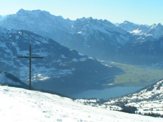 Blick vom Gulmen zum Walensee mit Linthebene