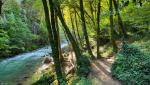 wir folgen den ausgeschilderten Pfad und dem Fluss...