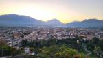 Sonnenaufgang über die Stadt Cassino