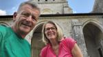 Erinnerungsfoto aufgenommen vor der Basilika von Casamari