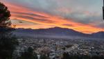 Sonnenaufgang über die Stadt Cassino