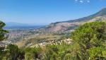 wir blicken zurück nach Villa Santa Lucia und Piedimonte San Germano Alta