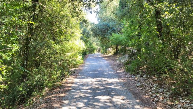der Weg schmiegt sich an den Kalvarienberg. Montecassino liegt vor uns, unsichtbar, aber nah