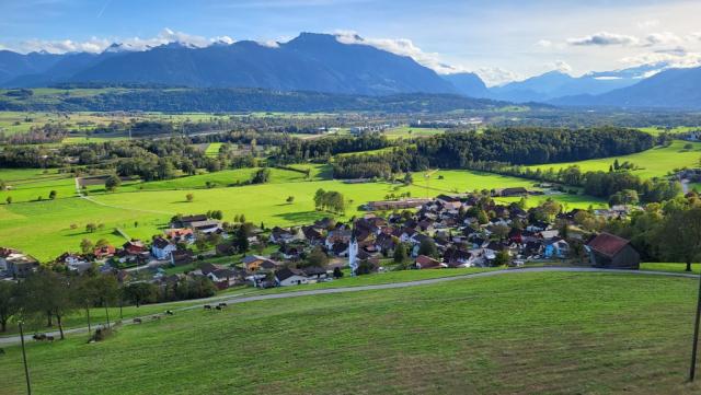 unter uns erkennen wir Lienz unser heutiges Tagesziel