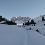 Weg Richtung Partnun. Im Hintergrund der Sulzfluh