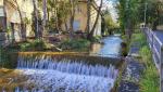 durch den überraschend ruhiger Wildbach Tobel...