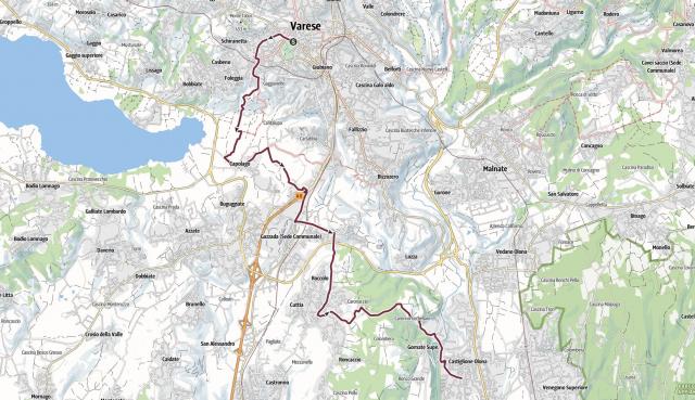 16 km - 230m Aufstieg - 300m Abstieg - max. Höhe 418 m.ü.M. - min. Höhe 243 m.ü.M. - 4  Std.