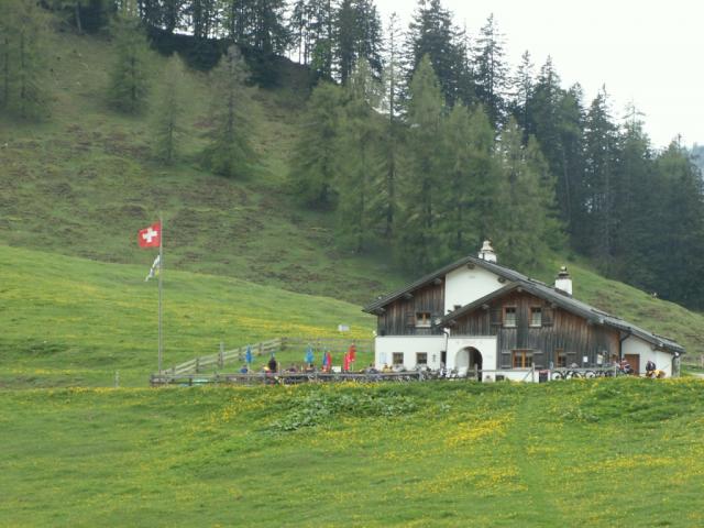 Blick zurück zum Bergrestaurant