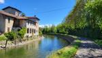 ...und laufen nun alles dem schönen Kanal entlang, Richtung Bernate Ticino