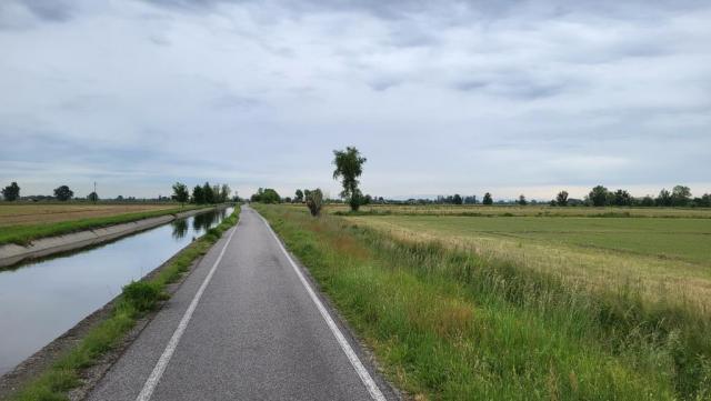 wir haben die Altstadt von Abbiategrasso hinter uns gelassen und erreichen den Naviglio di Bereguardo