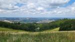 während dem Wandern bestaunen wir die Weitsicht in die Ebene der Emilia Romagna