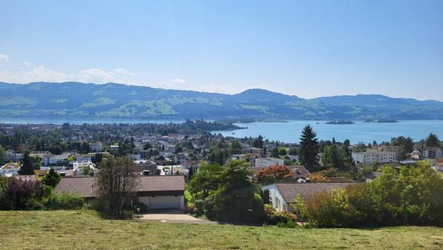 vom Höhenweg geniesst man eine wunderschöne Aussicht auf Rapperswil und auf den Seedamm