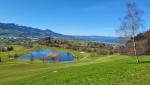 beim prächtigen Golfpark Zürichsee in Nuolen, legen wir die Mittagspause ein