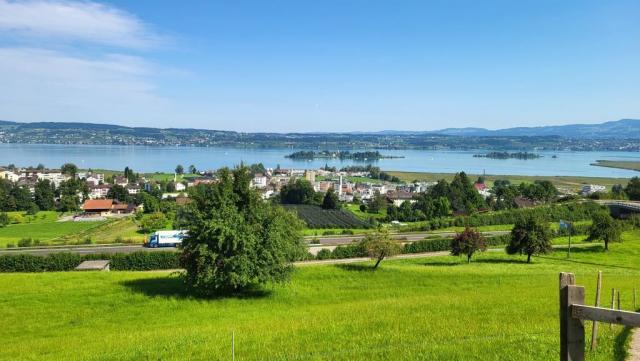 was für eine schöne Aussicht auf den Zürichsee!