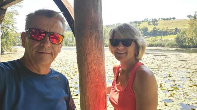 Erinnerungsfoto aufgenommen beim Ausee