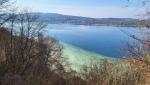 wir blicken zum Seeufer vom Untersee bei Schweizerland