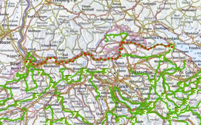 16 km - 540m Aufstieg - 520m Abstieg - 4 1/4 Std.