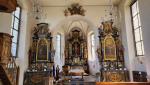 das Kirchenschiff der Wallfahrtskirche Klingenzell ist im barocken Stil erbaut