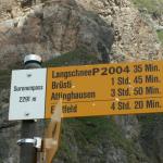 Wandertafel auf dem Surenenpass