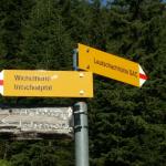 Wandertafel Richtung Intschialp