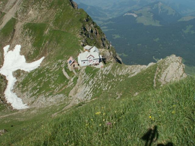 das Berggasthaus Tierwies von oben