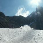 Schneefelder unterhalb des Säntis