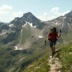 Franco im Hintergrund die Leutschachhütte