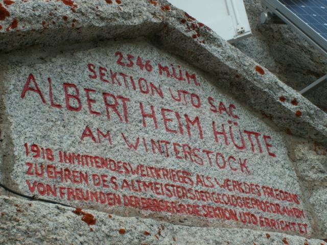 Albert Heim Hütte 2546 m.ü.M.