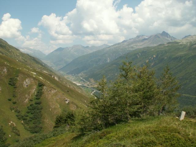 Blick Richtung Andermatt mit Gemsstock