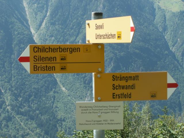 Wandertafel in Chilchenbergen
