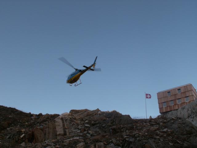 Landung des Helikopter